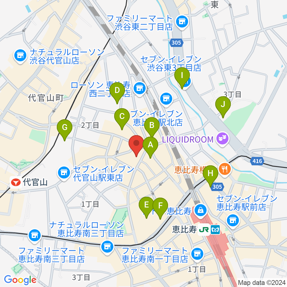 古賀弦楽器周辺のホテル一覧地図