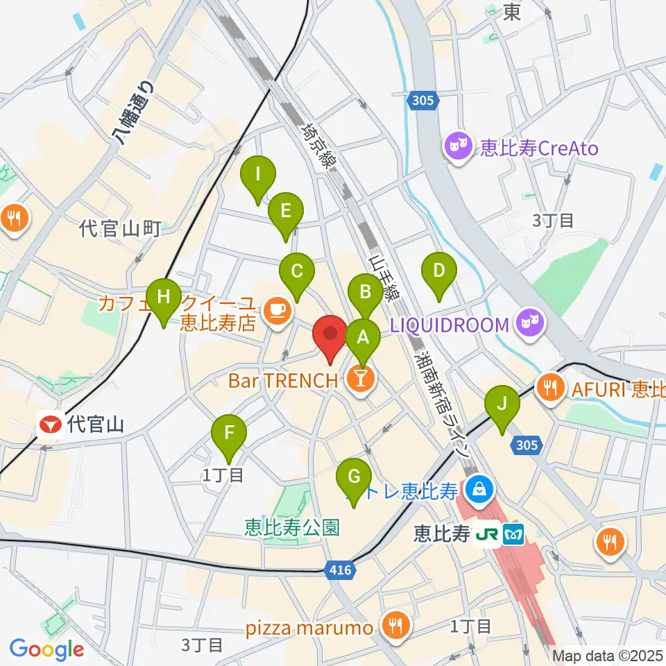 古賀弦楽器周辺のホテル一覧地図