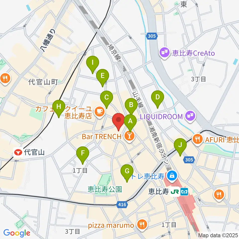 古賀弦楽器周辺のホテル一覧地図