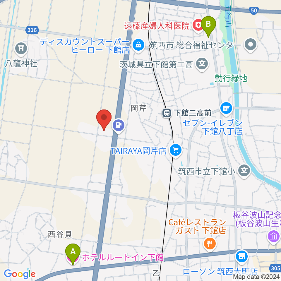 マルシン楽器周辺のホテル一覧地図