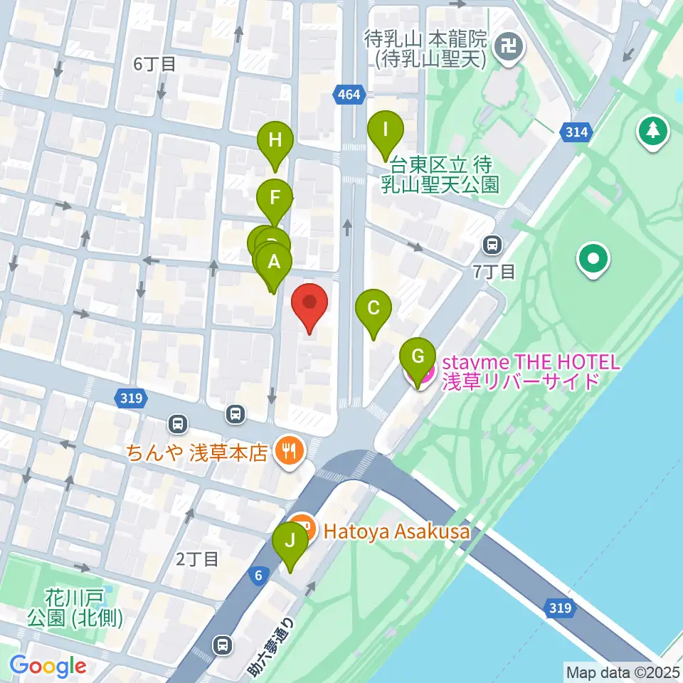 宮本卯之助商店周辺のホテル一覧地図