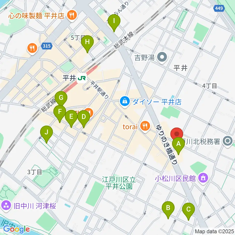 向山楽器店周辺のホテル一覧地図