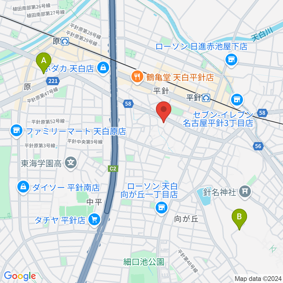 名古屋ピアノ調律センター周辺のホテル一覧地図