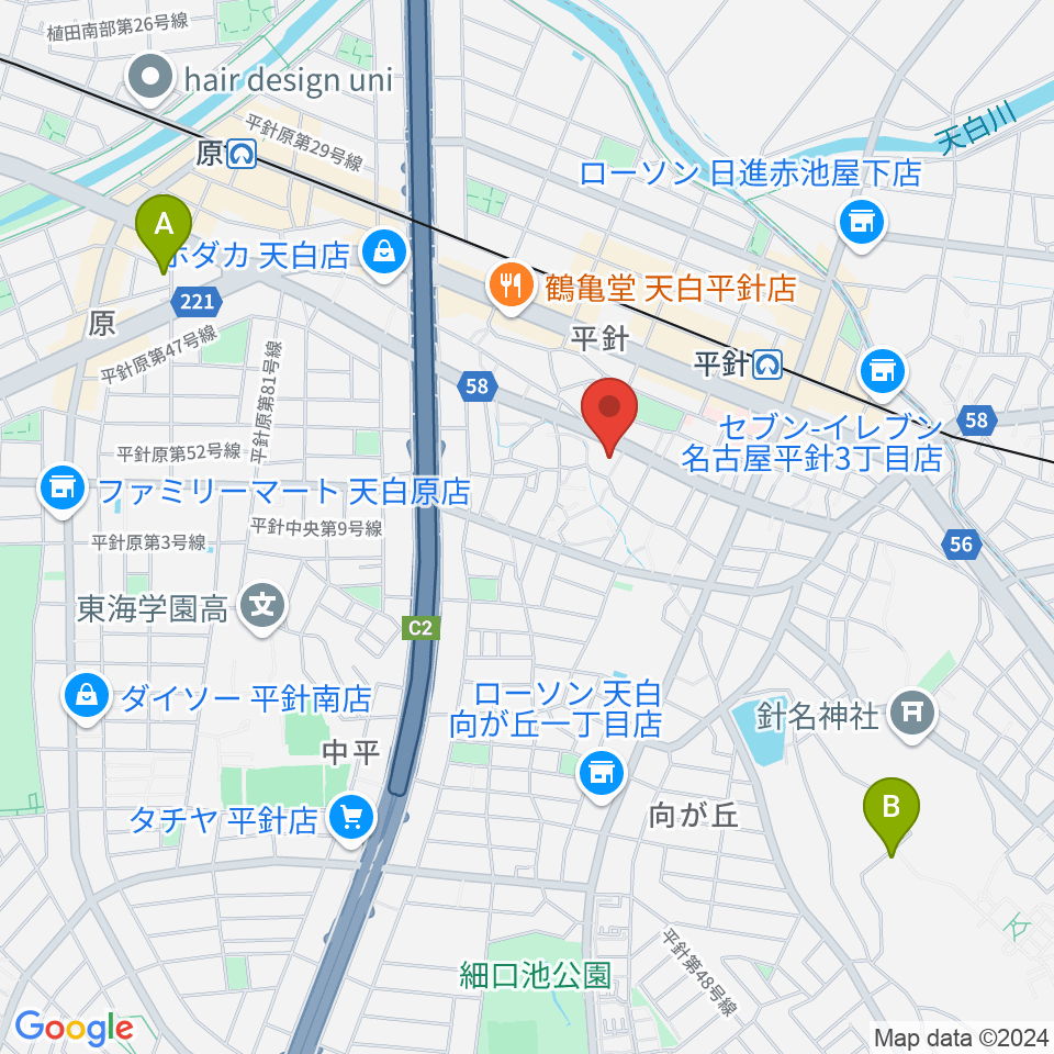 名古屋ピアノ調律センター周辺のホテル一覧地図