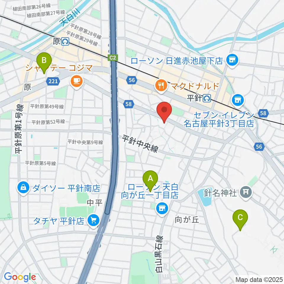 名古屋ピアノ調律センター周辺のホテル一覧地図