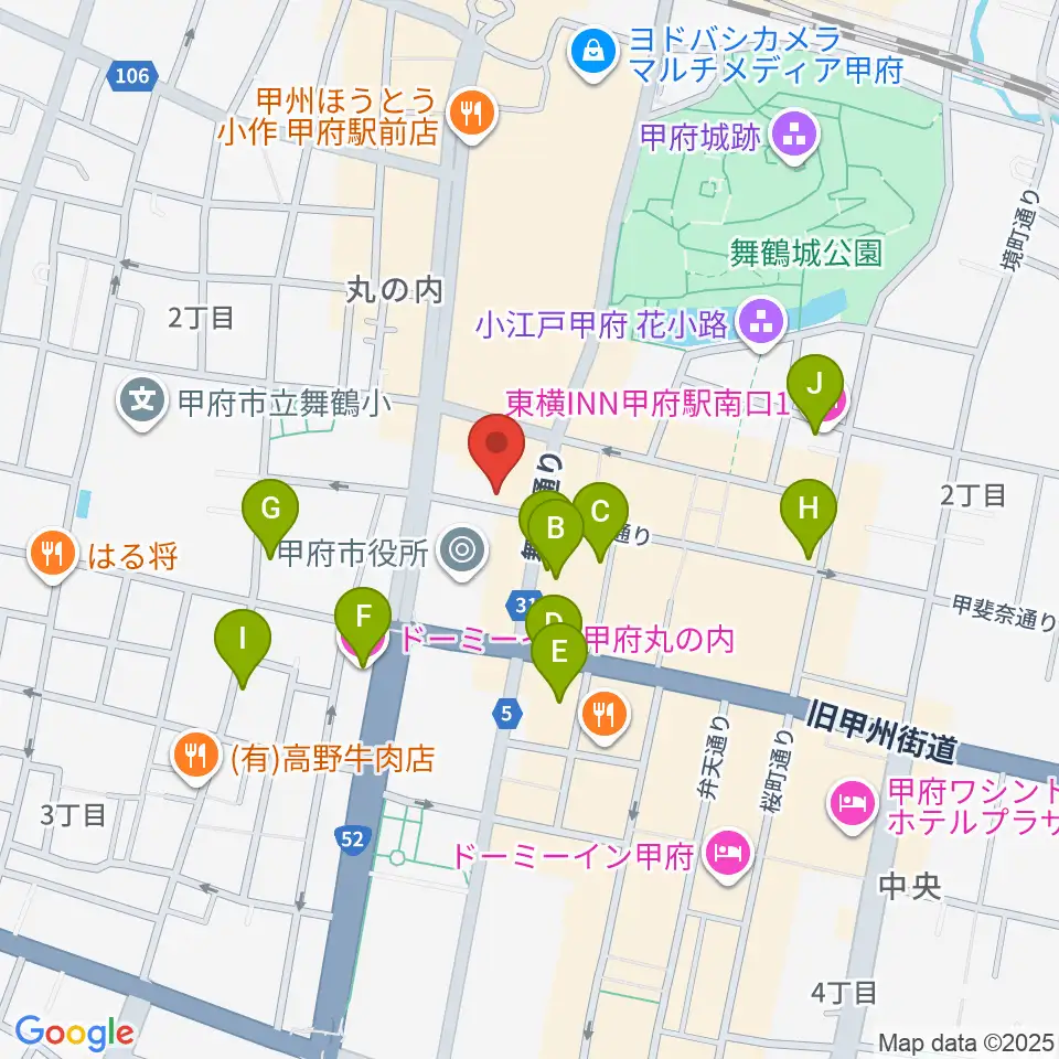 内藤楽器本店周辺のホテル一覧地図
