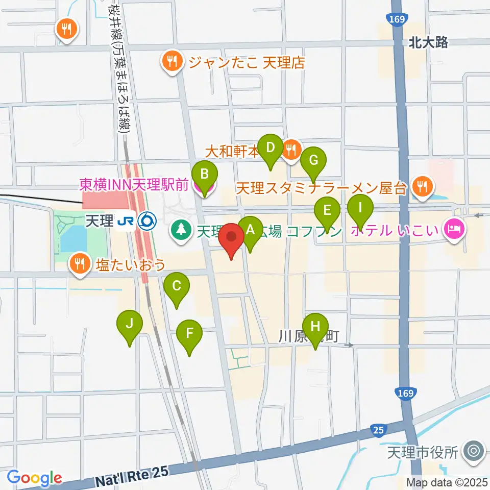 雅楽器 たなかや周辺のホテル一覧地図