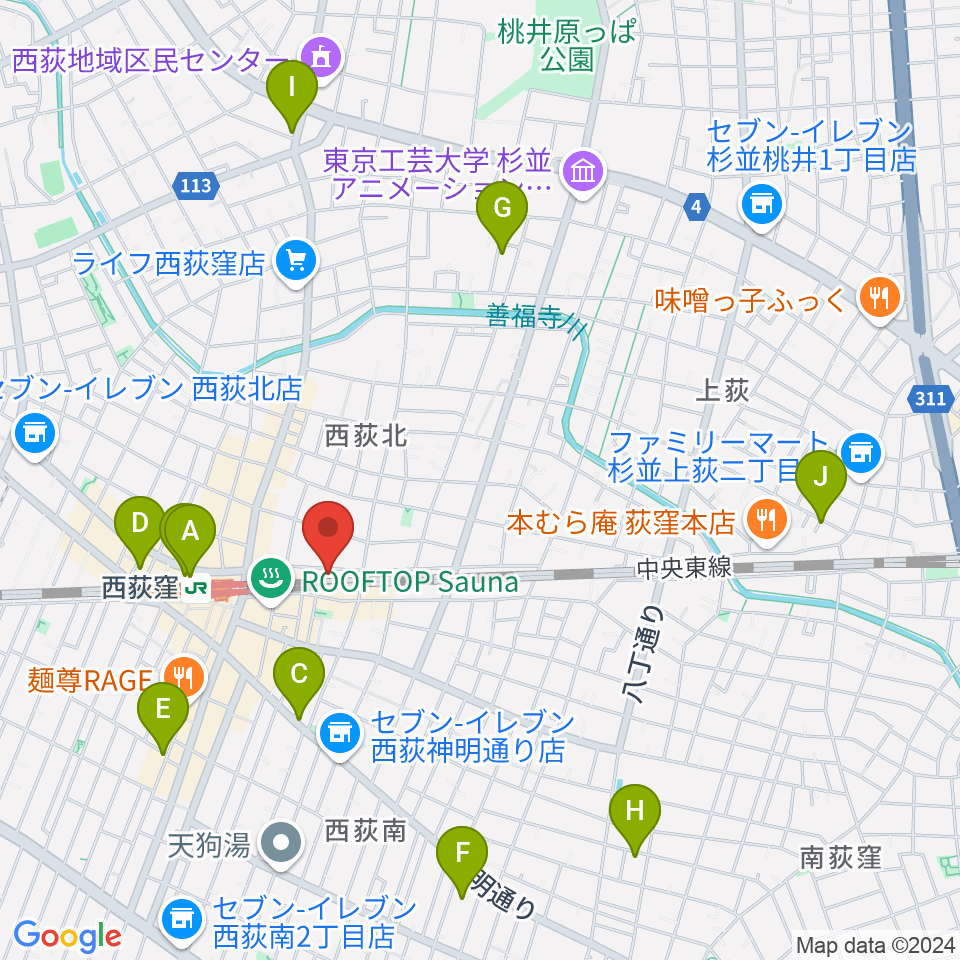 マエカワギタークラフト周辺のホテル一覧地図