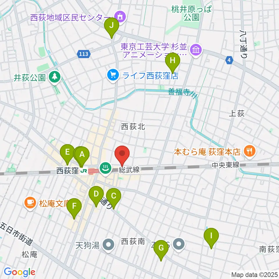 マエカワギタークラフト周辺のホテル一覧地図