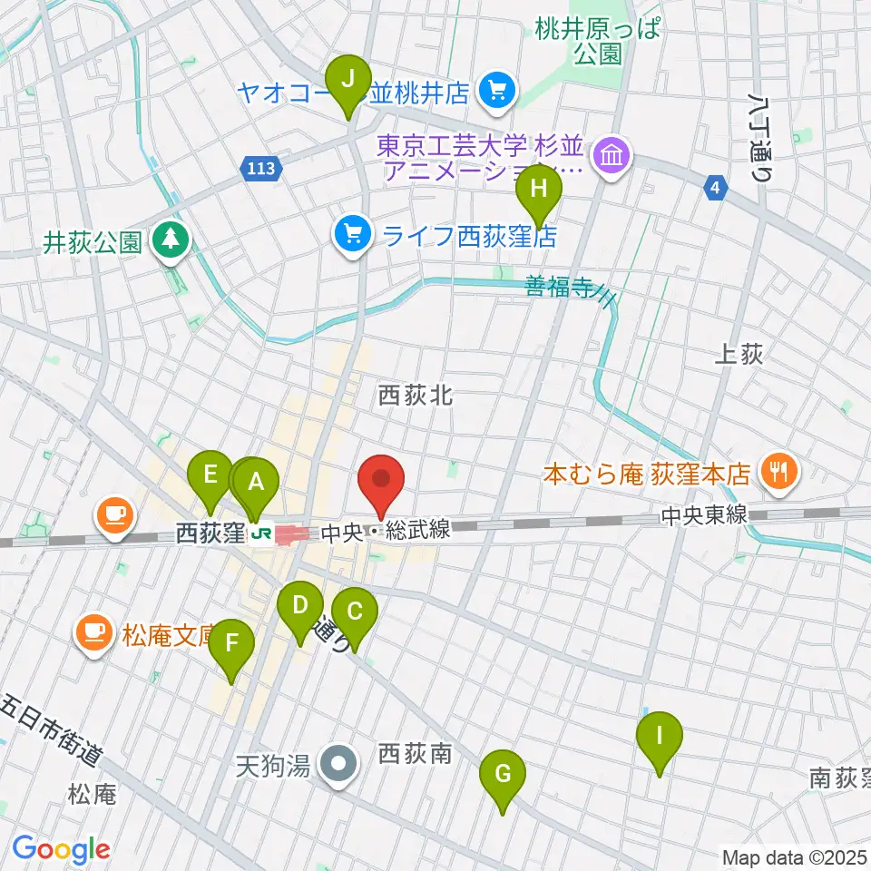 マエカワギタークラフト周辺のホテル一覧地図