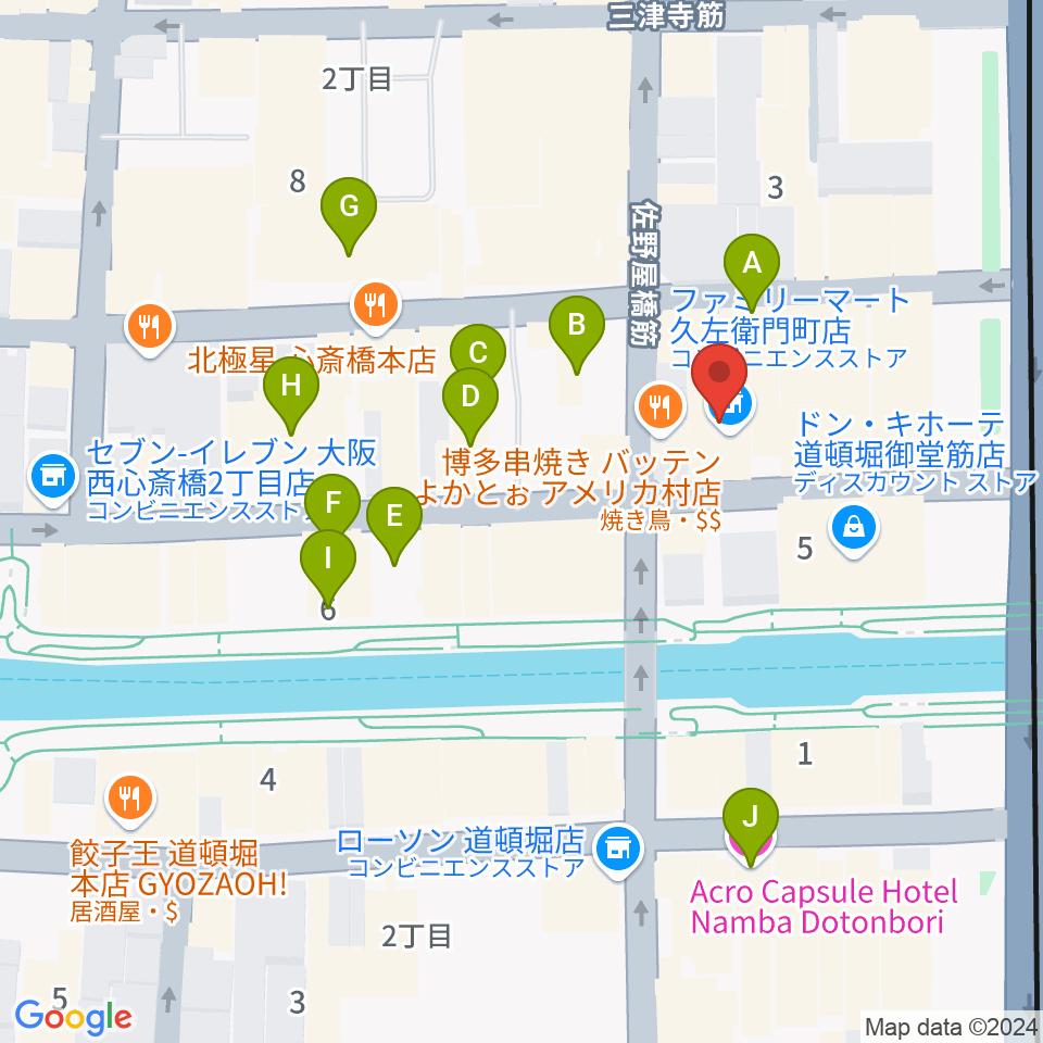 名師堂 大阪店周辺のホテル一覧地図