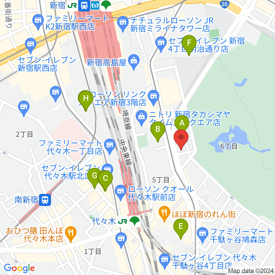 日本ヴァイオリン 東京本店周辺のホテル一覧地図