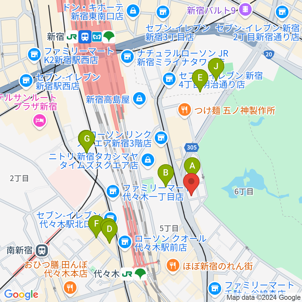 日本ヴァイオリン 東京本店周辺のホテル一覧地図