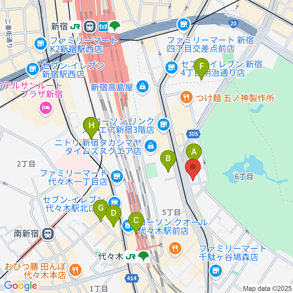 日本ヴァイオリン 東京本店周辺のホテル一覧地図