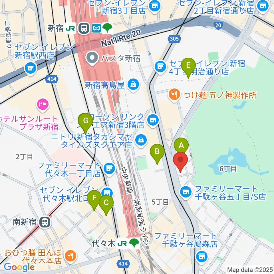 日本ヴァイオリン 東京本店周辺のホテル一覧地図