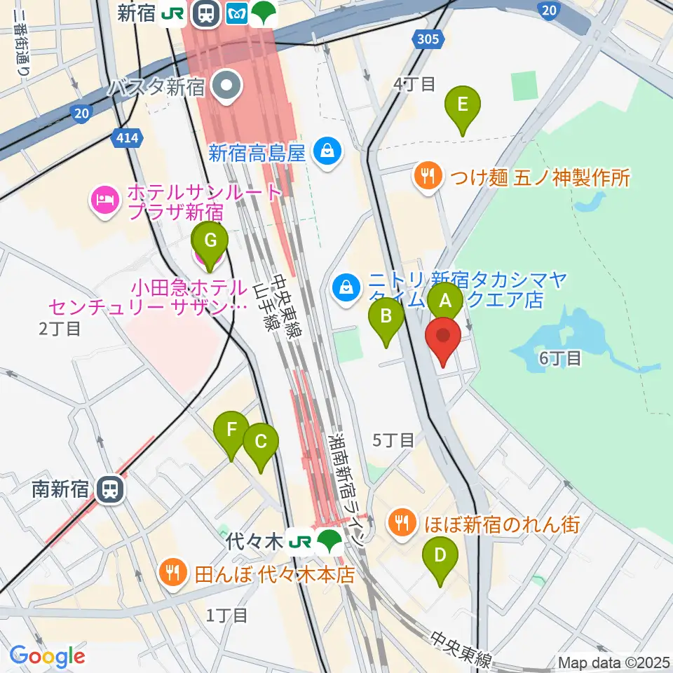 日本ヴァイオリン 東京本店周辺のホテル一覧地図
