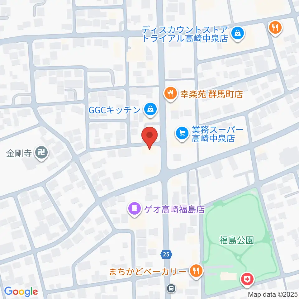 オカダ楽器周辺のホテル一覧地図
