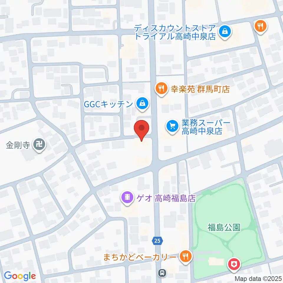 オカダ楽器周辺のホテル一覧地図