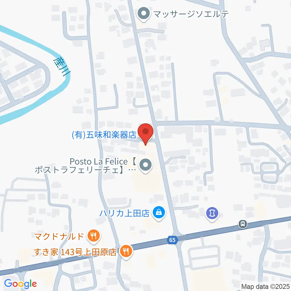 五味和楽器店 上田本店周辺のホテル一覧地図