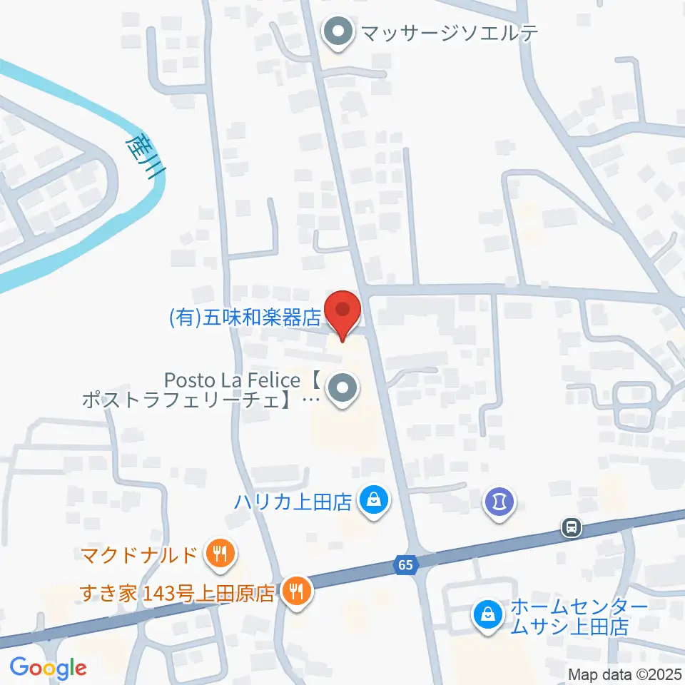 五味和楽器店 上田本店周辺のホテル一覧地図