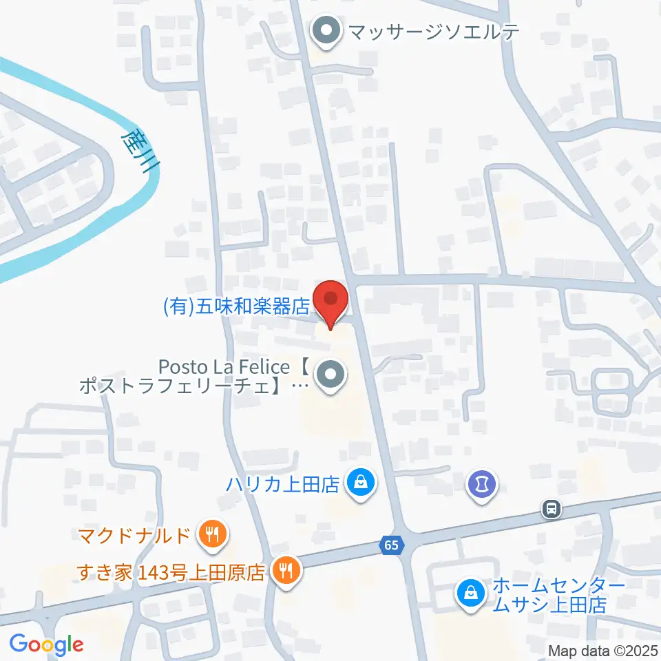 五味和楽器店 上田本店周辺のホテル一覧地図