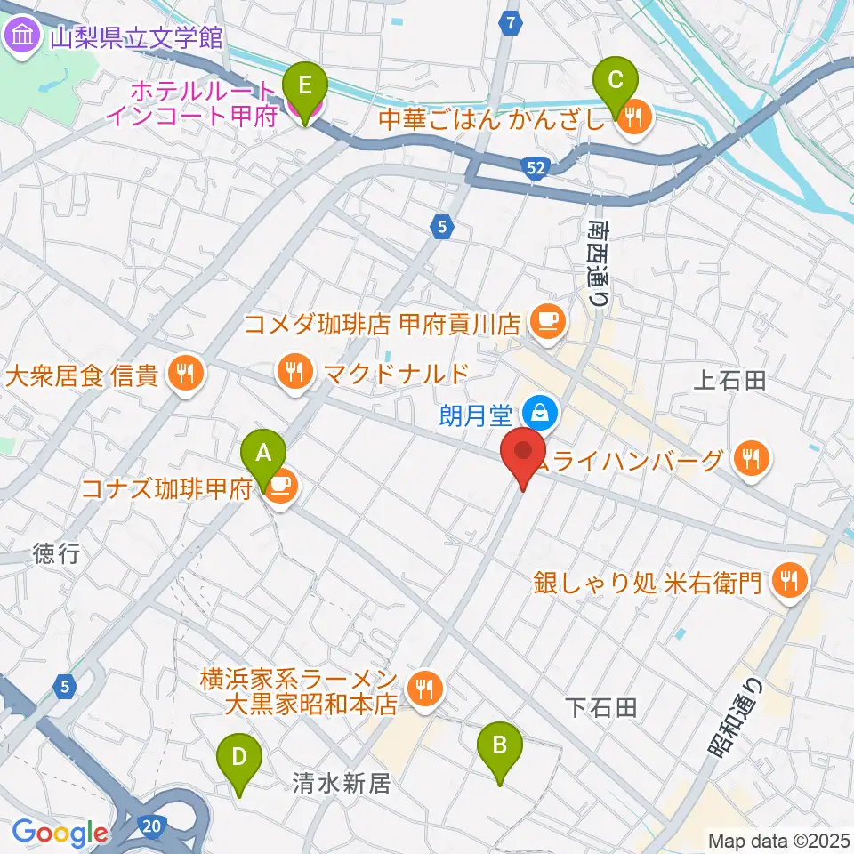 ふるや楽器店周辺のホテル一覧地図