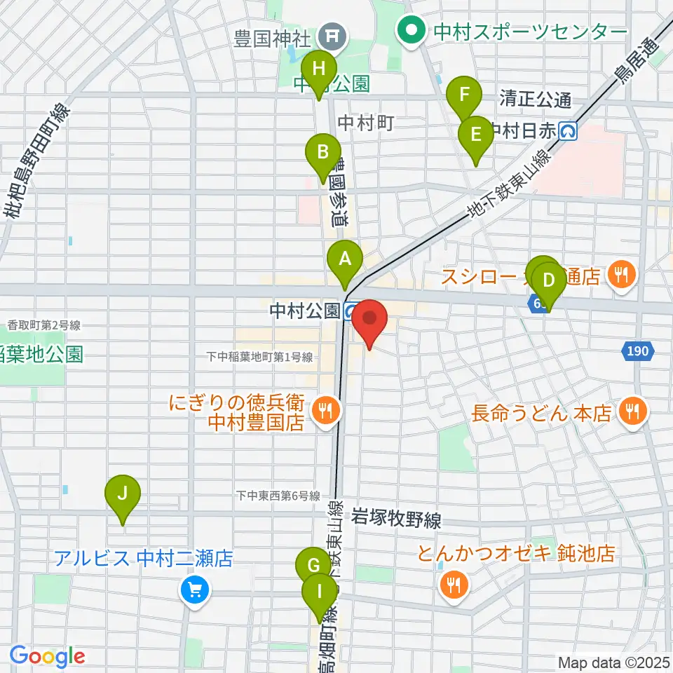 音羽屋三味線店周辺のホテル一覧地図