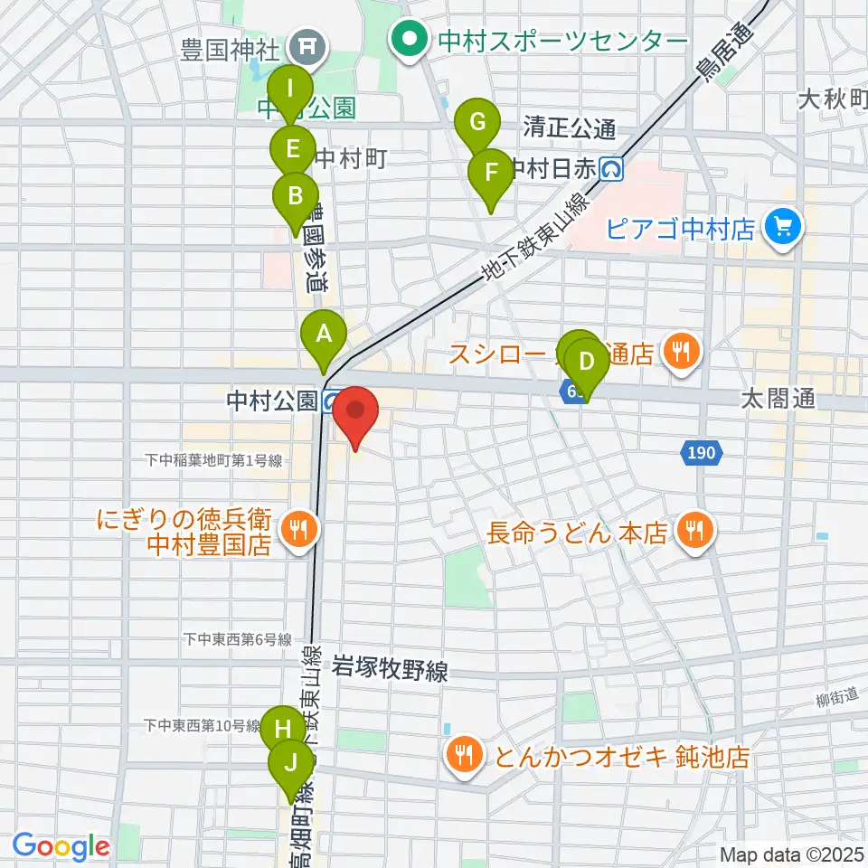 音羽屋三味線店周辺のホテル一覧地図