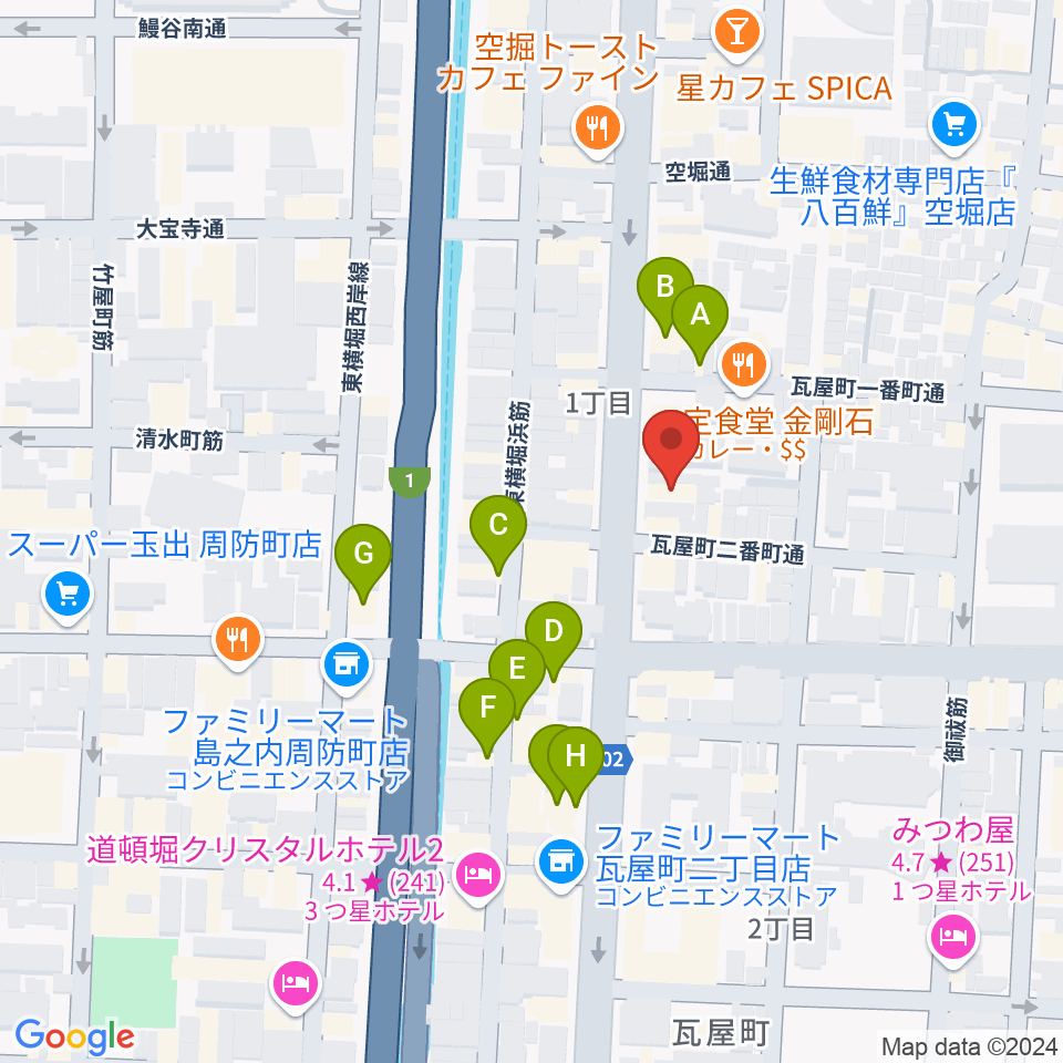 ピアノプラッツ周辺のホテル一覧地図