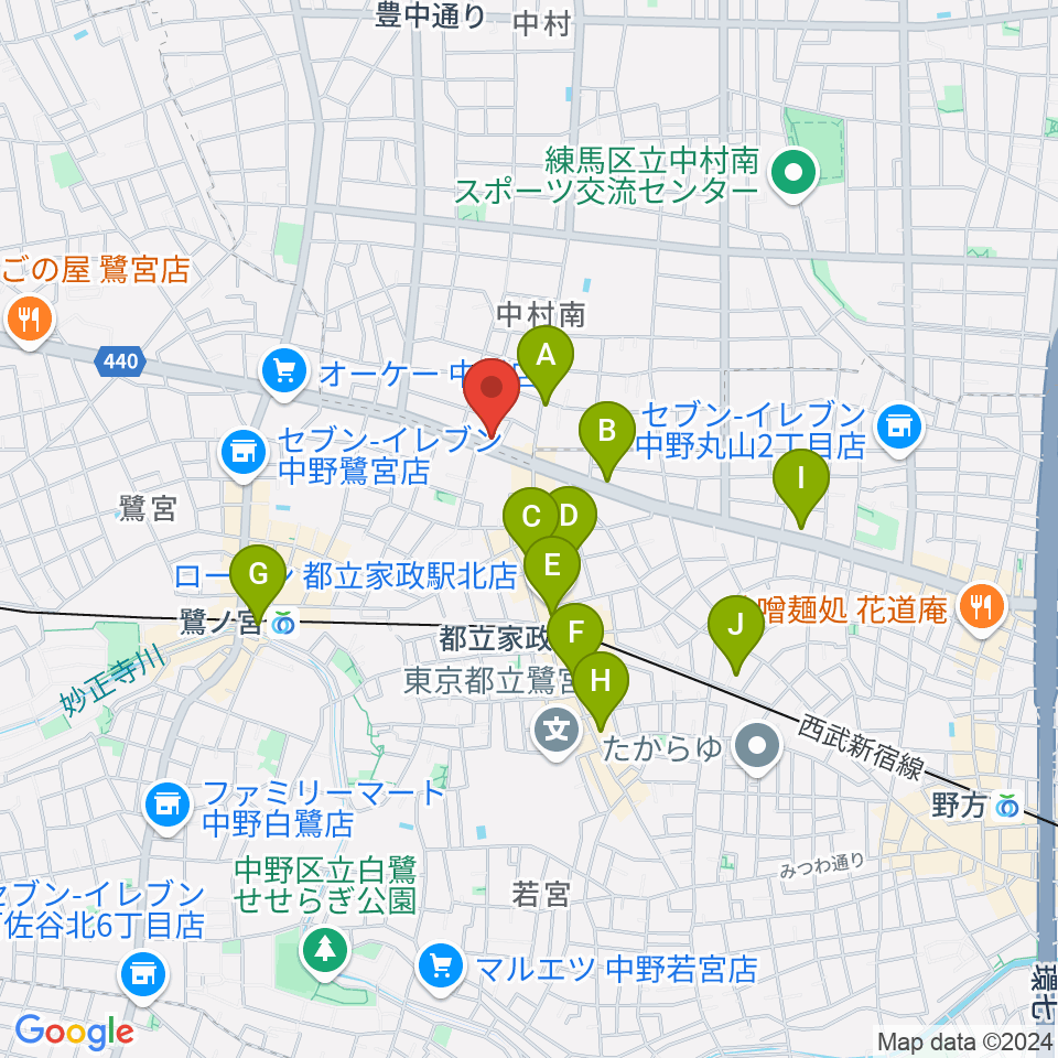 プロフェッショナル・パーカッション周辺のホテル一覧地図