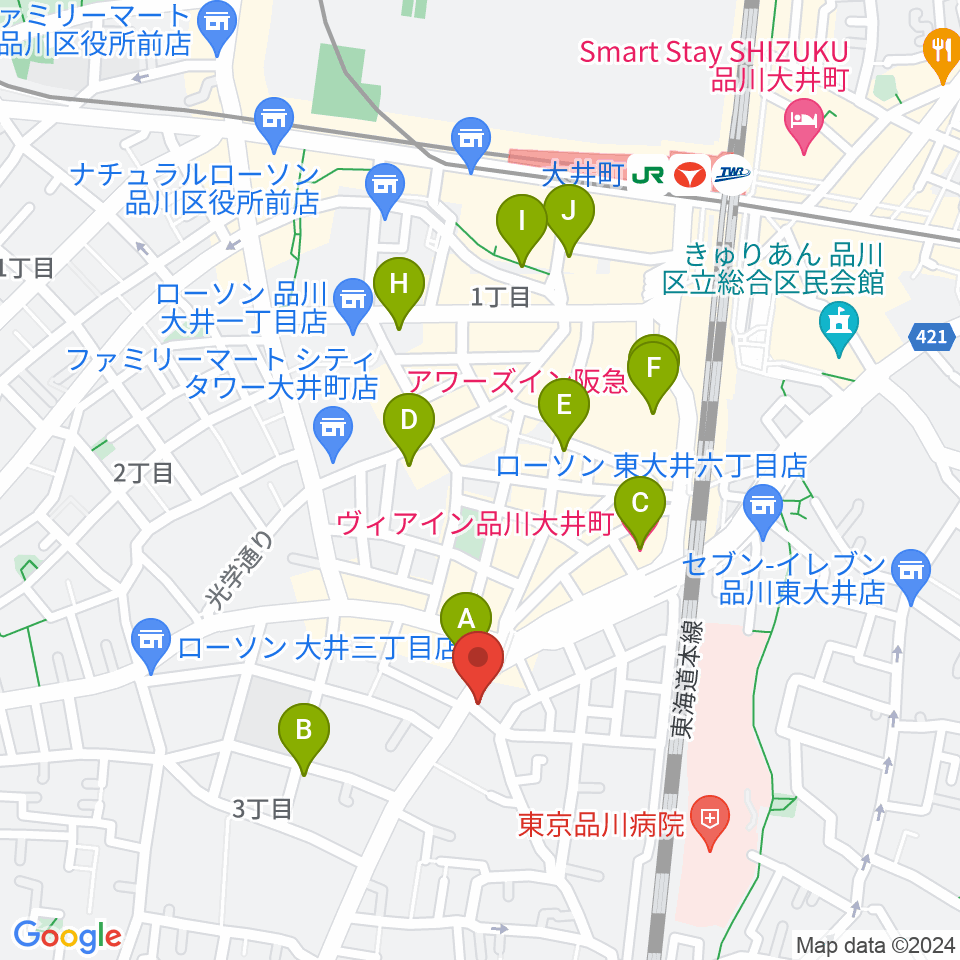 シブヤ楽器店周辺のホテル一覧地図