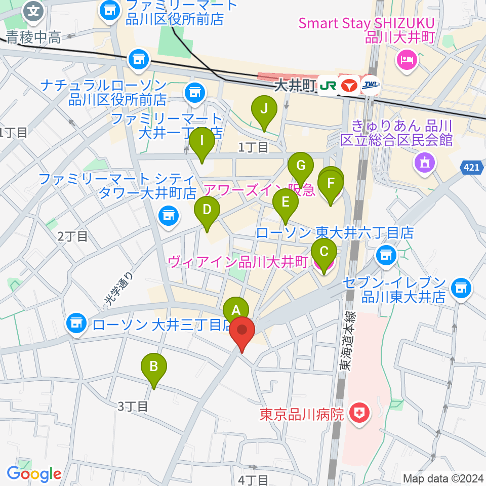 シブヤ楽器店周辺のホテル一覧地図