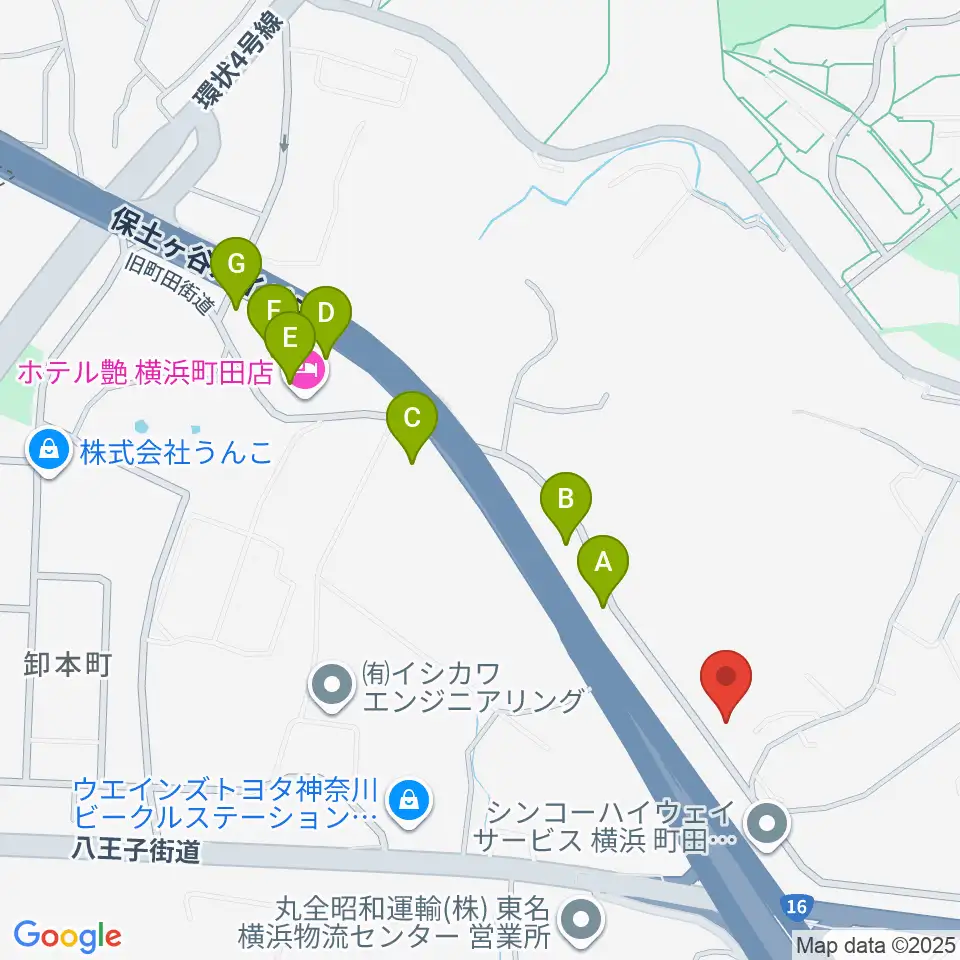 エスケーピアノサービス周辺のホテル一覧地図