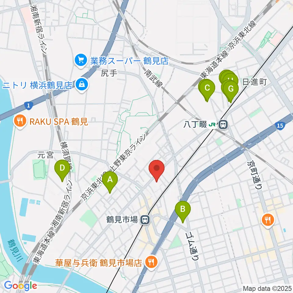 弦楽器ストラッド周辺のホテル一覧地図
