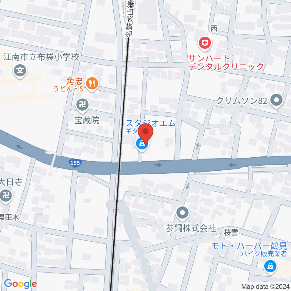 スタジオエム周辺のホテル一覧地図