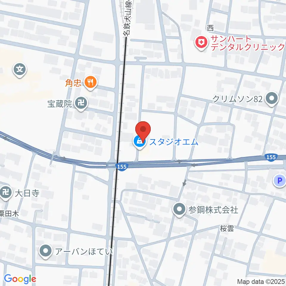 スタジオエム周辺のホテル一覧地図