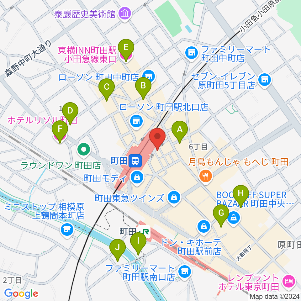 鈴木楽器本店周辺のホテル一覧地図