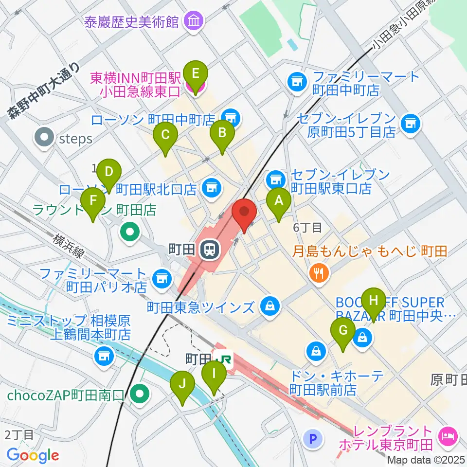 鈴木楽器本店周辺のホテル一覧地図