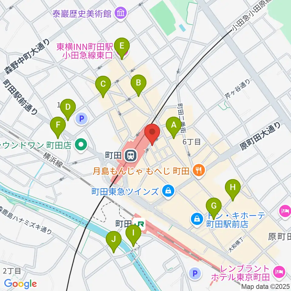 鈴木楽器本店周辺のホテル一覧地図