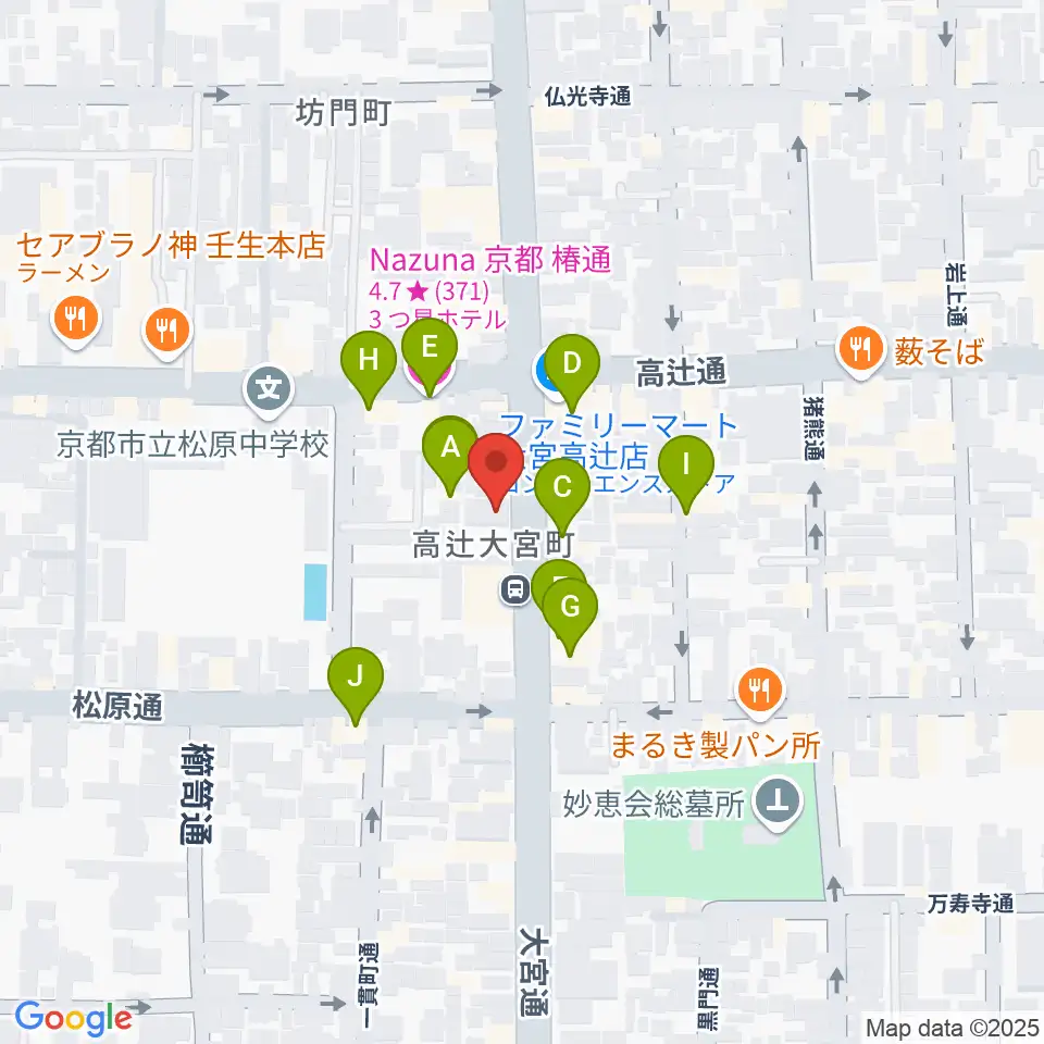 太鼓センター TAIKO-LAB京都周辺のホテル一覧地図