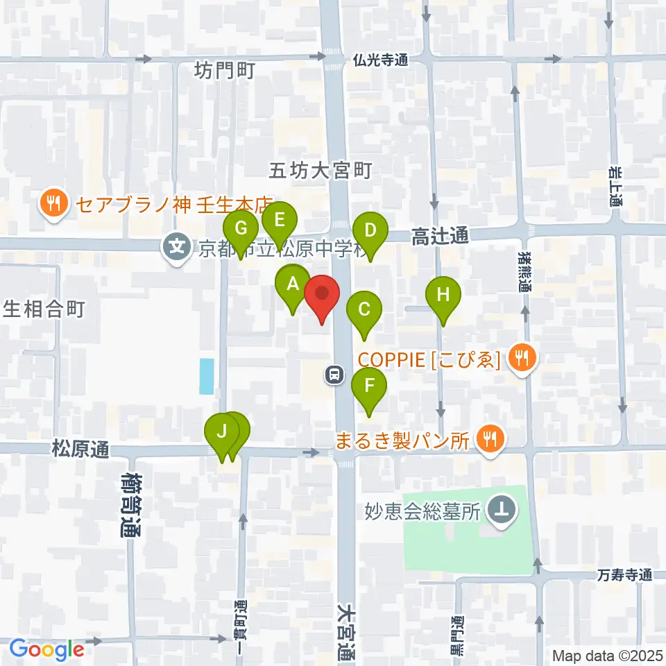 太鼓センター TAIKO-LAB京都周辺のホテル一覧地図