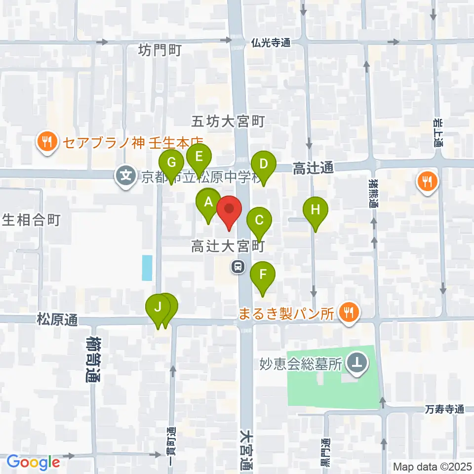 太鼓センター TAIKO-LAB京都周辺のホテル一覧地図