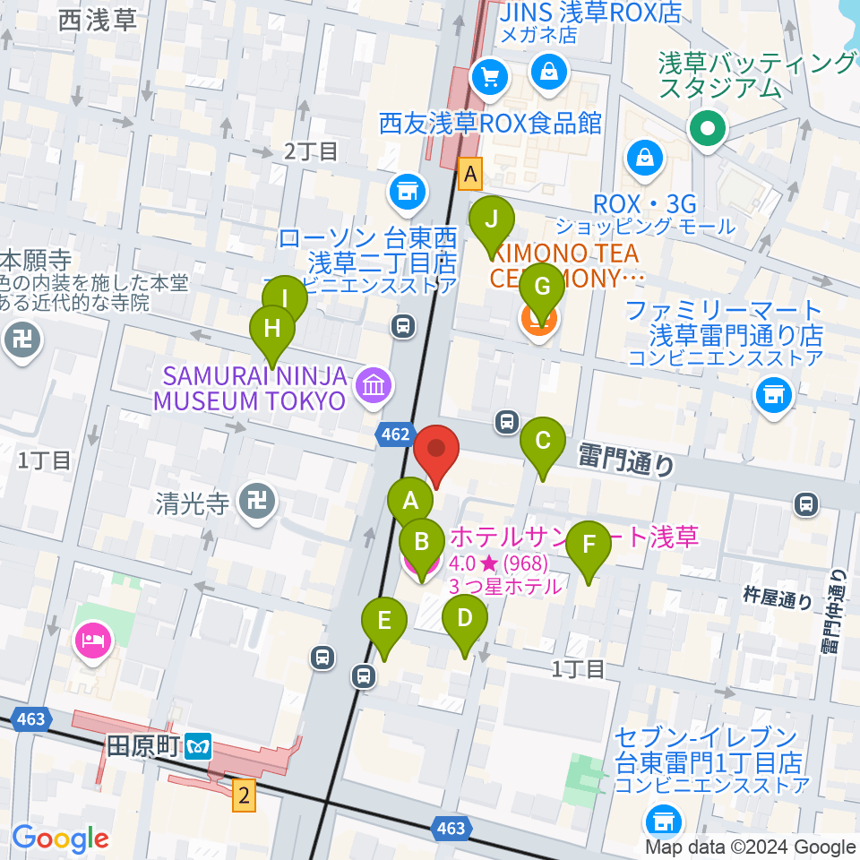 岡田屋布施周辺のホテル一覧地図