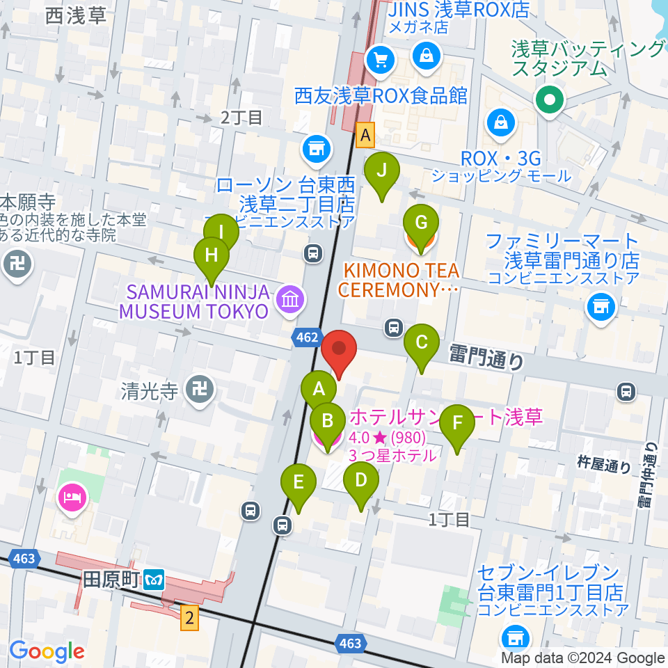 岡田屋布施周辺のホテル一覧地図