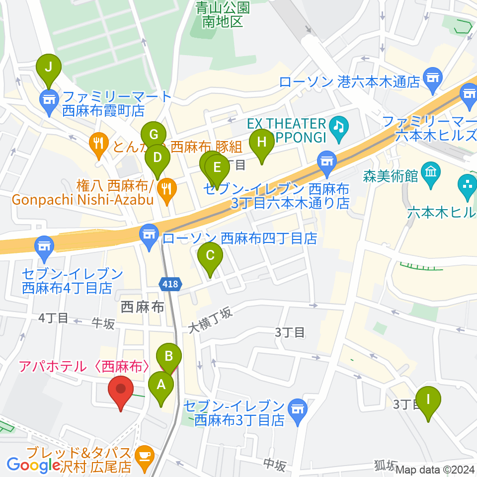高田ハープサロン周辺のホテル一覧地図