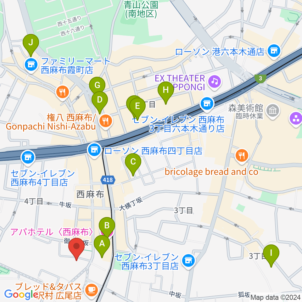 高田ハープサロン周辺のホテル一覧地図