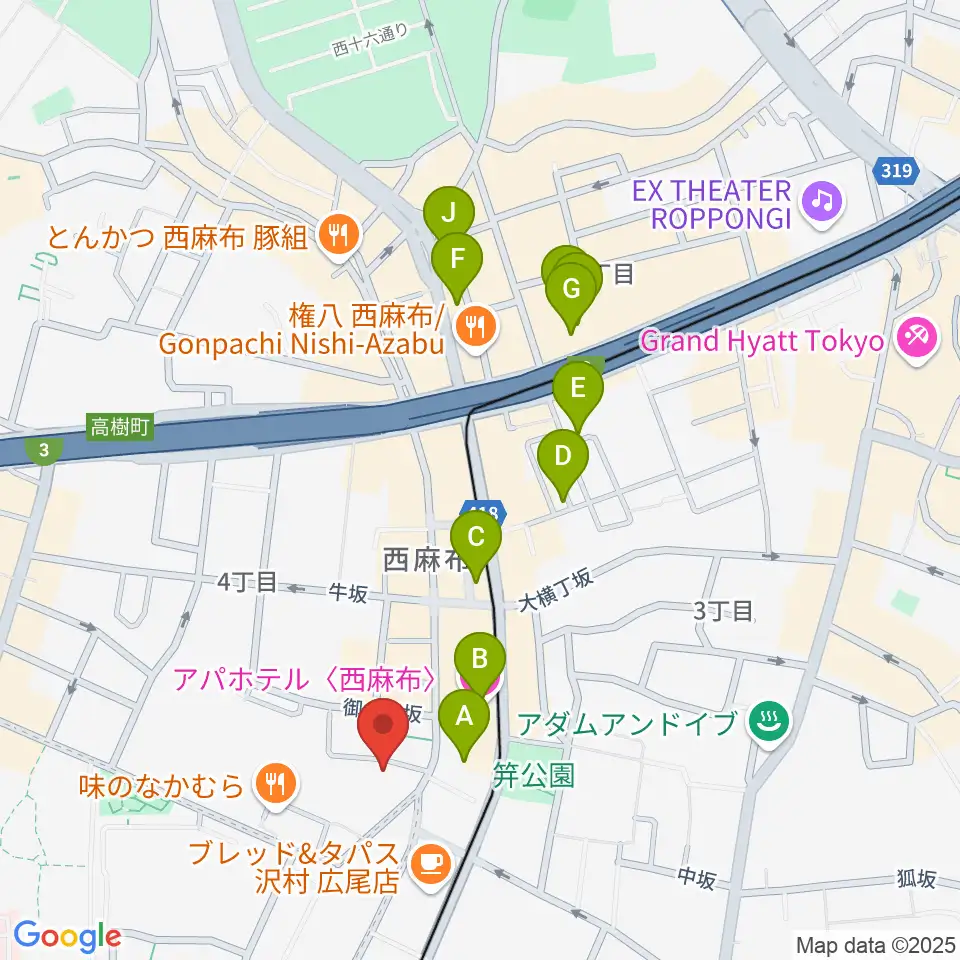 高田ハープサロン周辺のホテル一覧地図
