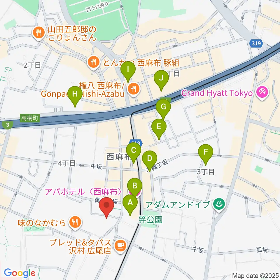 高田ハープサロン周辺のホテル一覧地図