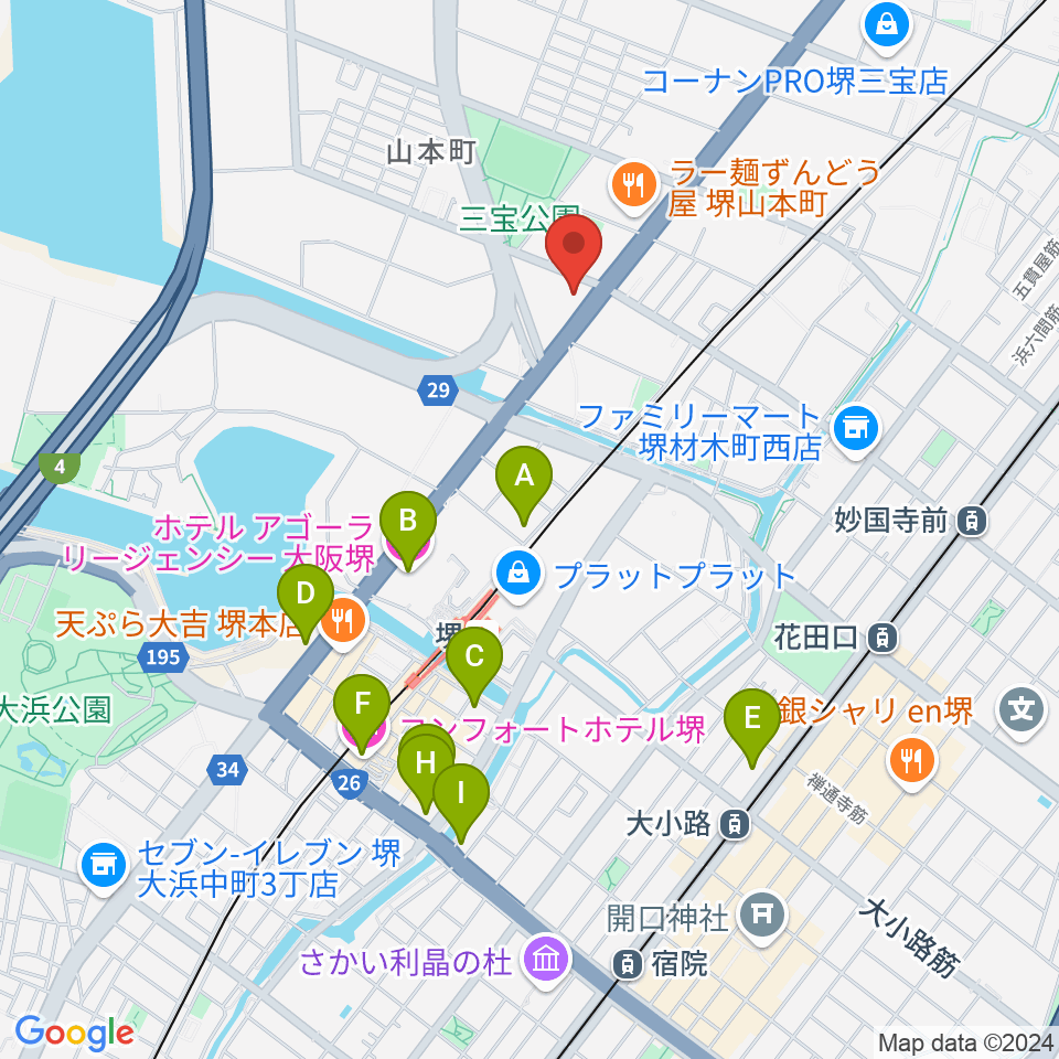 タケモトピアノ周辺のホテル一覧地図