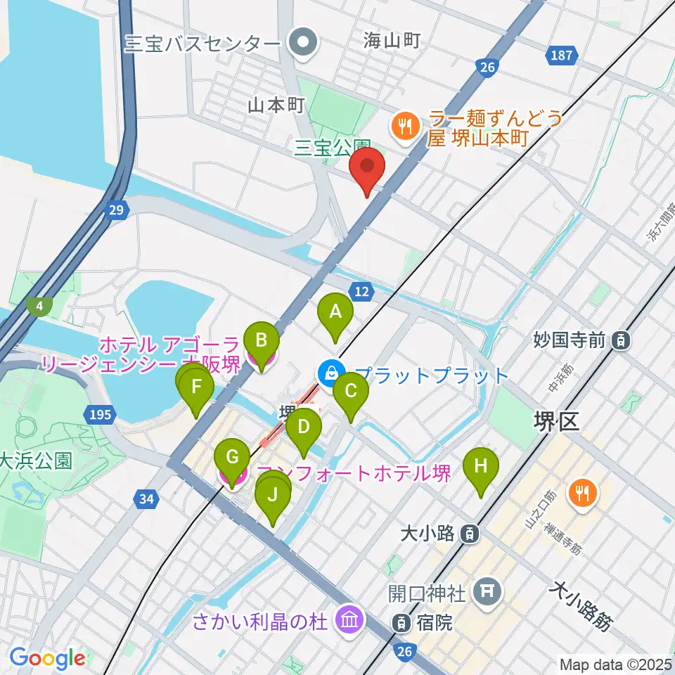 タケモトピアノ周辺のホテル一覧地図